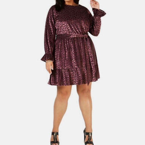 MICHAEL by Michael Kors - Blk/Cordovan Cocktail Dress (New With Tag) - Picture 3 of 3